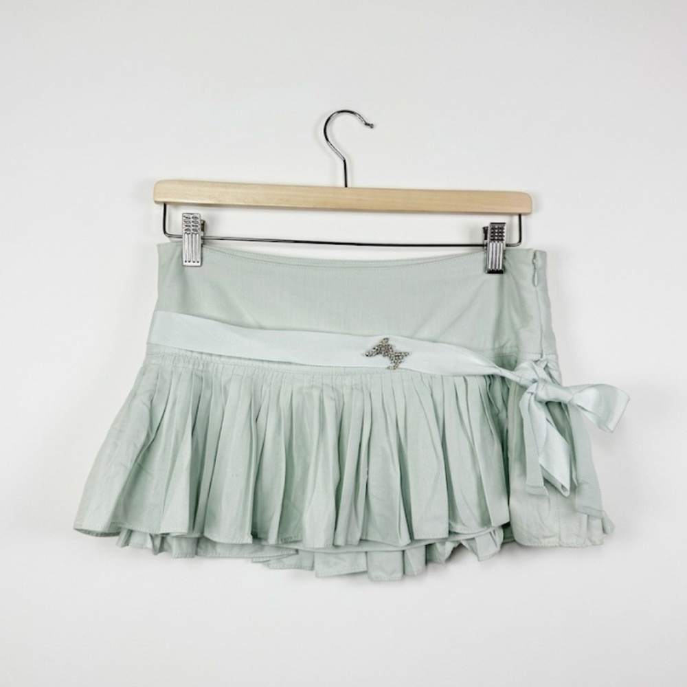 Vintage Y2K Abercrombie & Fitch‎ Coquette Ballerina Fairy Blue Micro Mini Skirt
